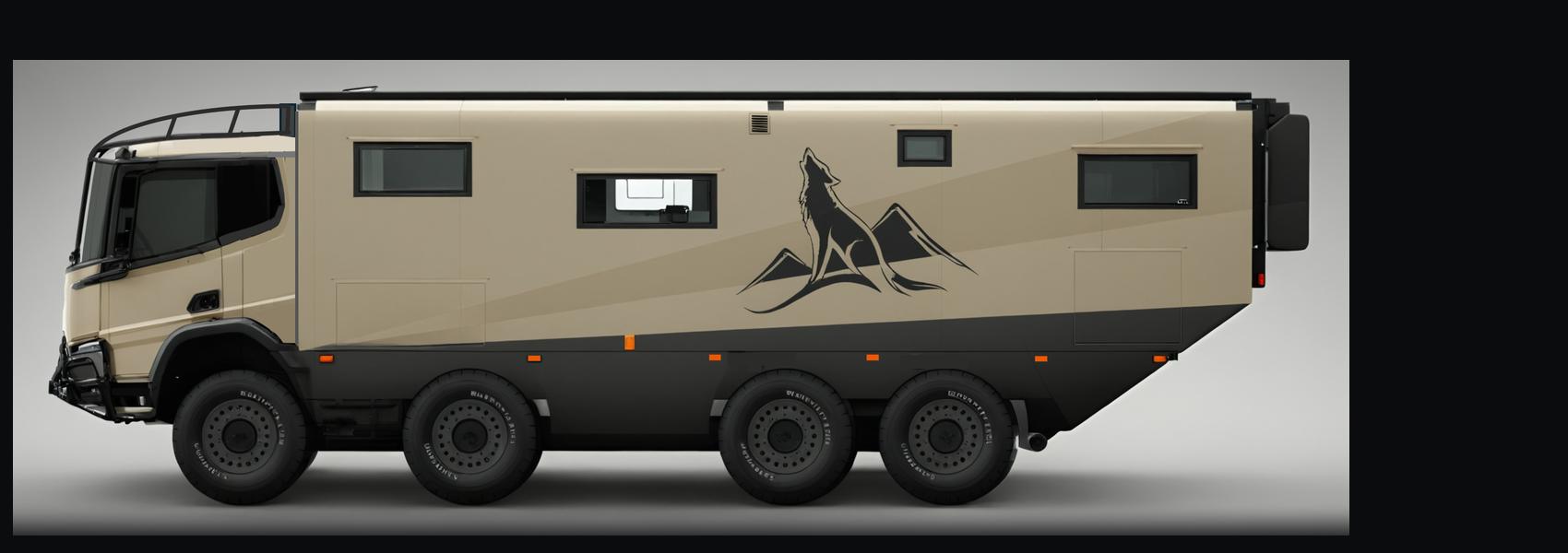 Karpatenwolf Batura 8x8, side view with technical markers